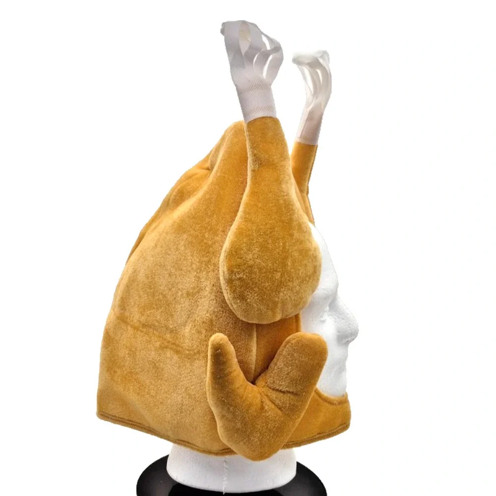 Roasted Turkey Novelty Hat Plush Thanksgiving Day/ Halloween Costume Party